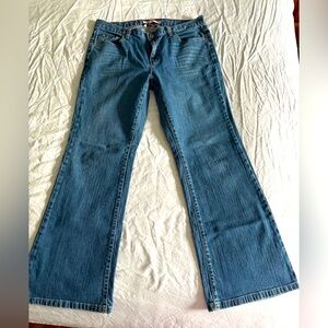 Vintage Tommy Hilfiger Low Rise Flare Leg Jeans 12 Womens Blue Wash Denim